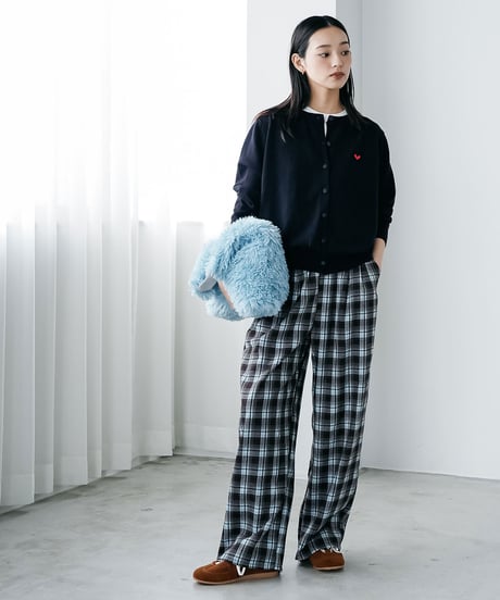 ハート刺繍ニットカーディガン
