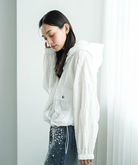 ワッシャー加工シャーリングブルゾン