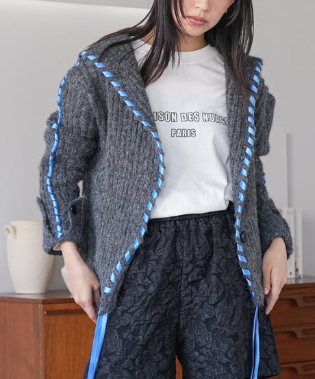 セーラーカラーニットカーディガン