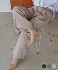 TPUピンストライプストレートパンツ