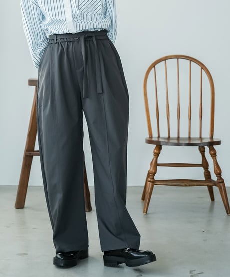 ベルト付きイージーカーブパンツ