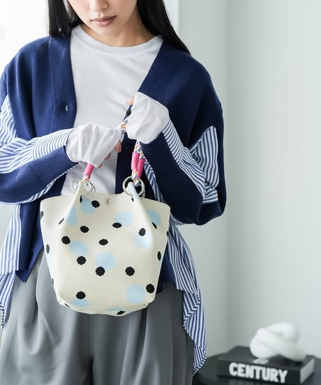 カラフルロープニットバッグ