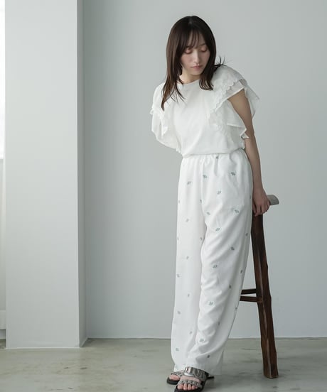 ラッフルスリーブTシャツ