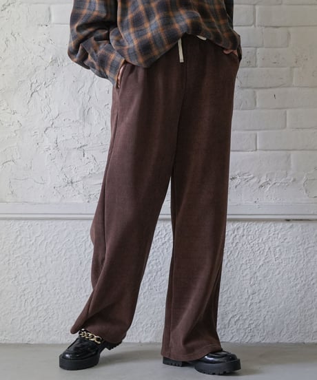 コーデュロイ裏フリースボンディングパンツ