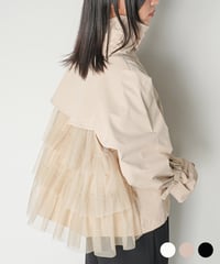バックチュールショートトレンチコート