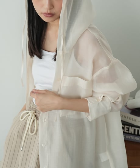 エステルボイルシアーフードシャツ