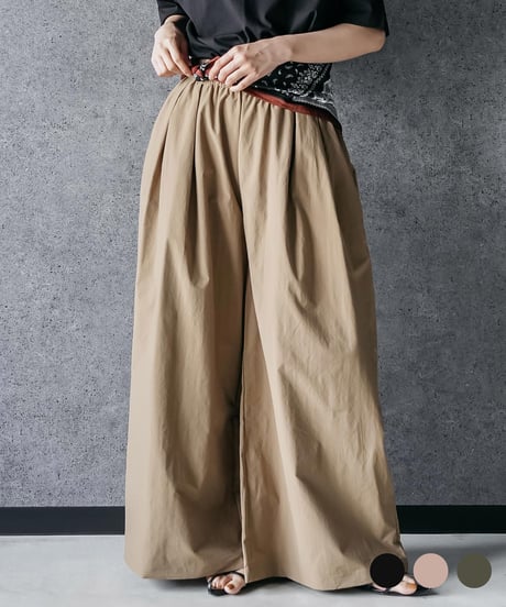 スカーフ付きミリタリーワイドパンツ