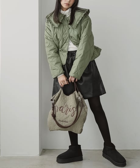 厚底ショートムートン風ブーツ