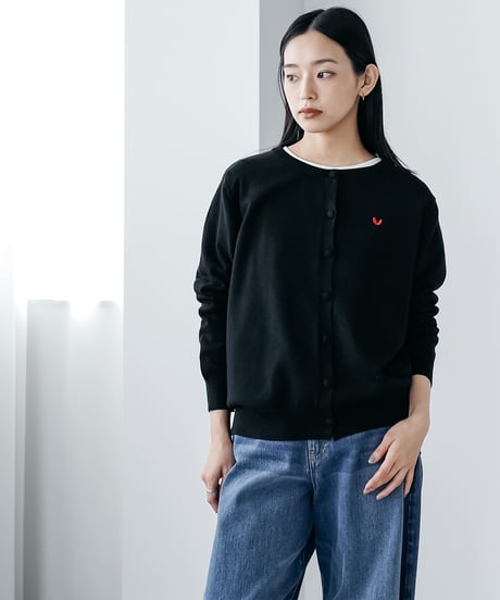 ハート刺繍ニットカーディガン