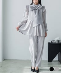 リボンタイウェストタックセットアップ