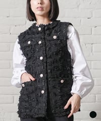 ツィードフリンジベスト