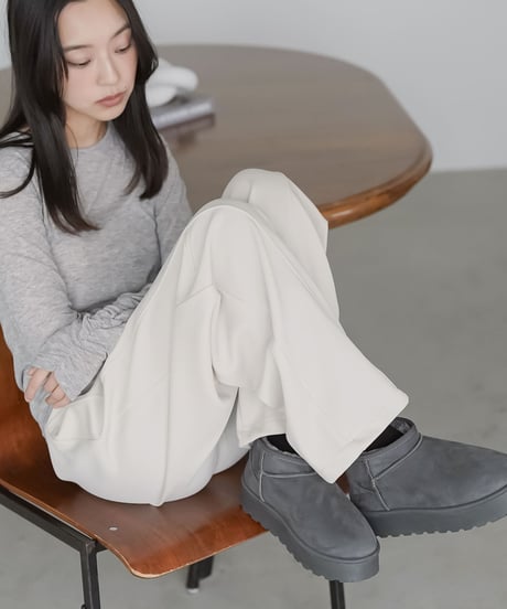 厚底ショートムートン風ブーツ