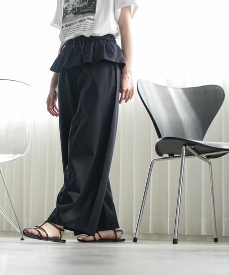 ウェストレイヤードワイドパンツ