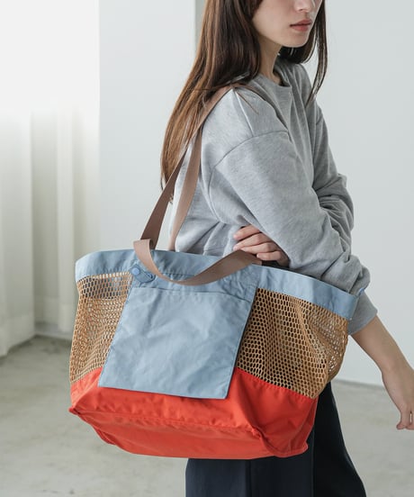 リバーシブルメッシュトートバッグ