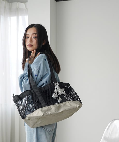 リバーシブルメッシュトートバッグ