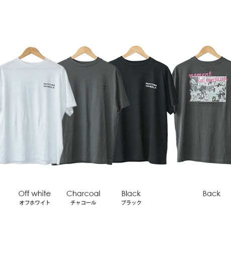 半袖バックプリントフォトTシャツ