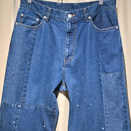 "rebear by johnbull" patchwork wide pants