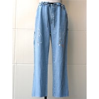 "KOUHEI TERRAI"REMAKE CORD DENIM PAINTER PANTS (HAND PAINT) ①