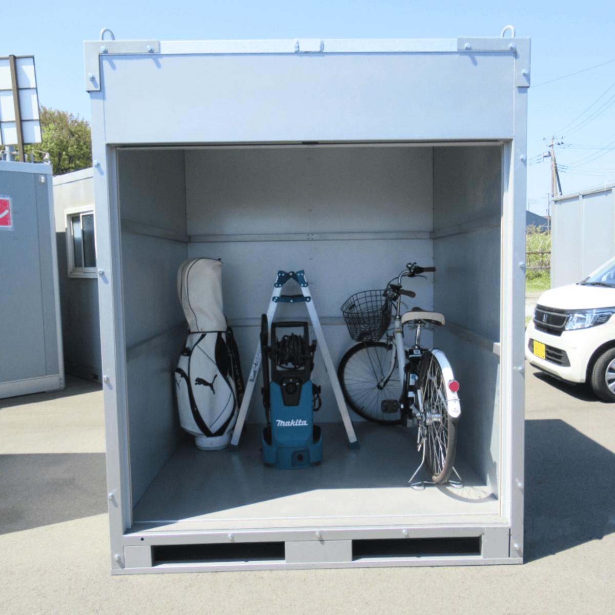 ハウス　物置き　プレハブ倉庫　　鍵有　 シャッターハウス 倉庫 1坪 ユニットハウス プレハブ 物置 鍵付き 業務