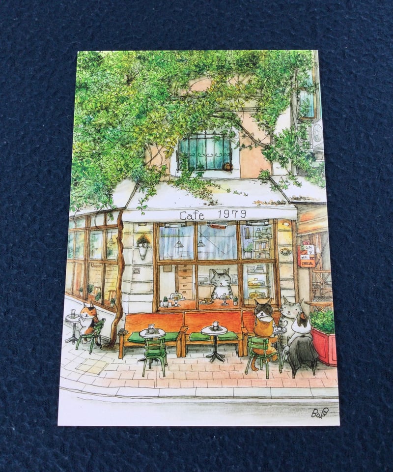 cafe 1979の猫』ポストカード | Baraneko Art Store