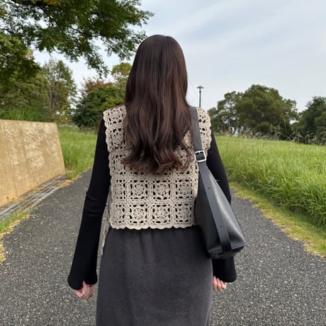 編み図のみ：Motif vest(モチーフベスト)