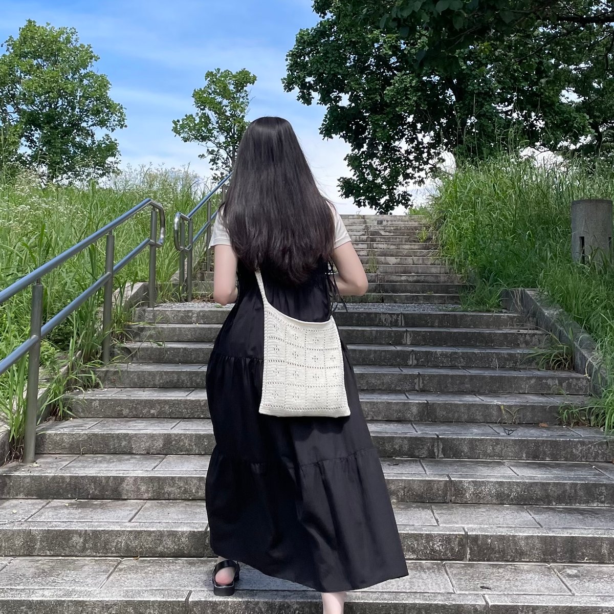 編み図のみ：Shoulder bag-square pattern(ショルダーバッグ-スクエア