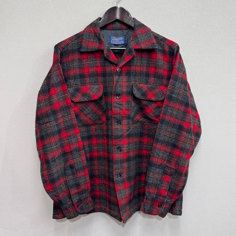 60's "PENDLETON" Virgin Wool Board Shirt (M)
