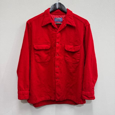 70's "PENDLETON" Virgin Wool Board Shirt (XL)
