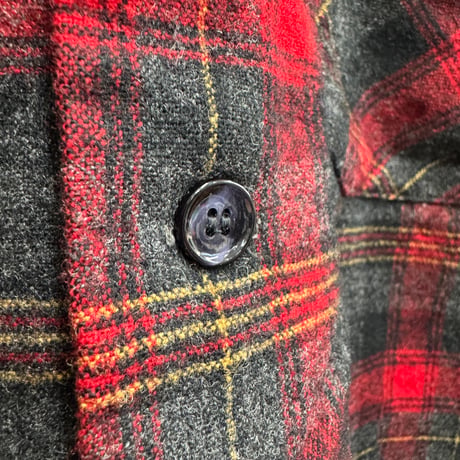 60's "PENDLETON" Virgin Wool Board Shirt (M)