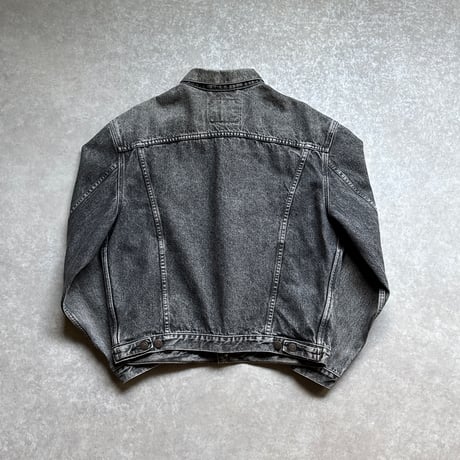 80's "Levi's" 70503-02 58 Black Denim Jacket (L)