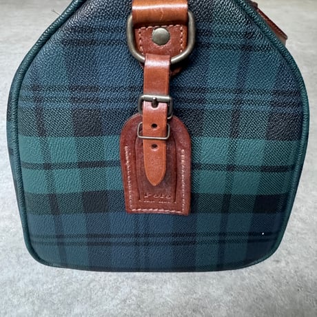 90's "POLO RALPH LAUREN" Black Watch Boston Bag