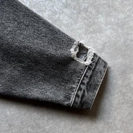 80's "Levi's" 70503-02 58 Black Denim Jacket (L)