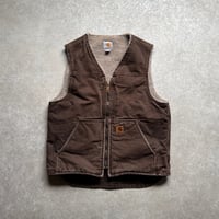 00's "carhartt" Duck Boa Vest(M)