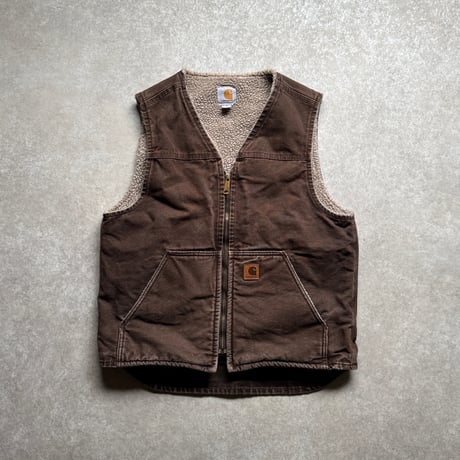 00's "carhartt" Duck Boa Vest(M)