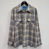 70's "PENDLETON" Virgin Wool Borad Shirt (XL)