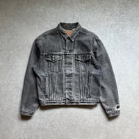 80's "Levi's" 70503-02 58 Black Denim Jacket (L)