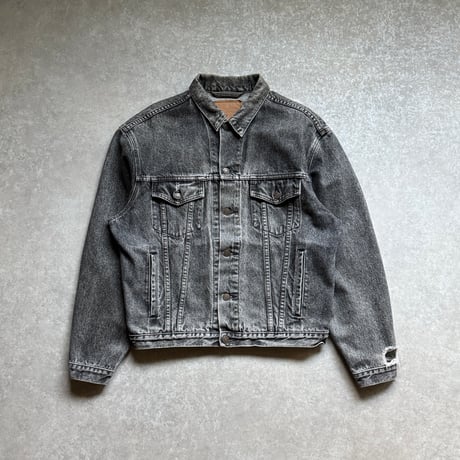 80's "Levi's" 70503-02 58 Black Denim Jacket (L)
