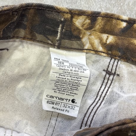 10's "carhartt" Realtree Camo Pants (32×32)