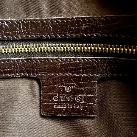 "GUCCI" Web Stripe GG Canvas Gold Charm Tote Bag