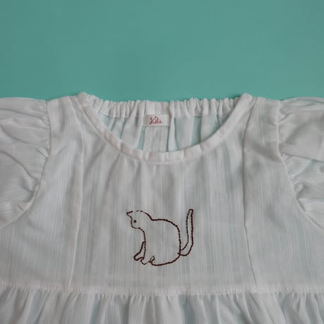 growing dress <80-100cm>【white】