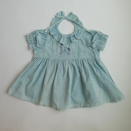 growing dress <80-100cm>【blue green】