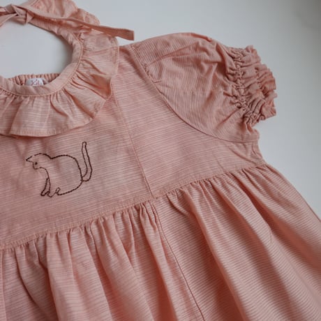 growing dress <110-130cm>【coral pink】