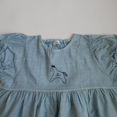 growing dress <110-130cm>【blue green】