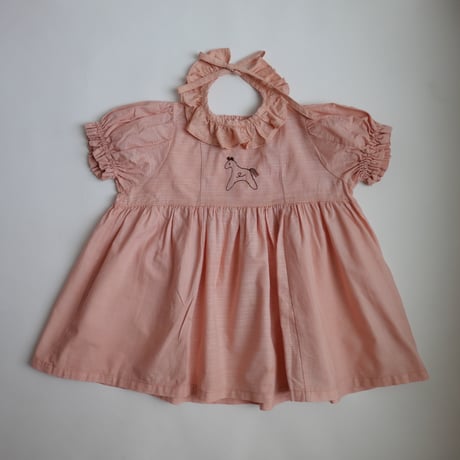 growing dress <110-130cm>【coral pink】