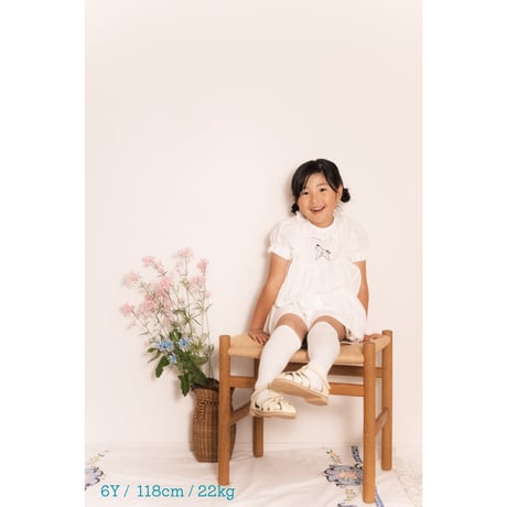 growing dress <110-130cm>【white】
