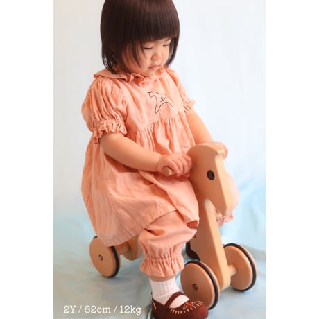 growing dress <80-100cm>【coral pink】