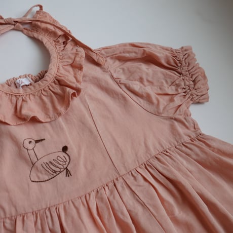 growing dress <110-130cm>【coral pink】