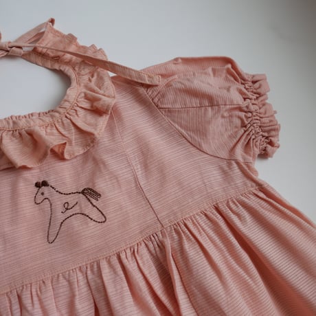 growing dress <110-130cm>【coral pink】