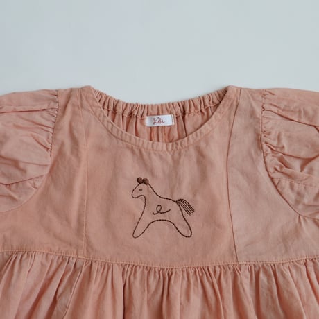 growing dress <80-100cm>【coral pink】