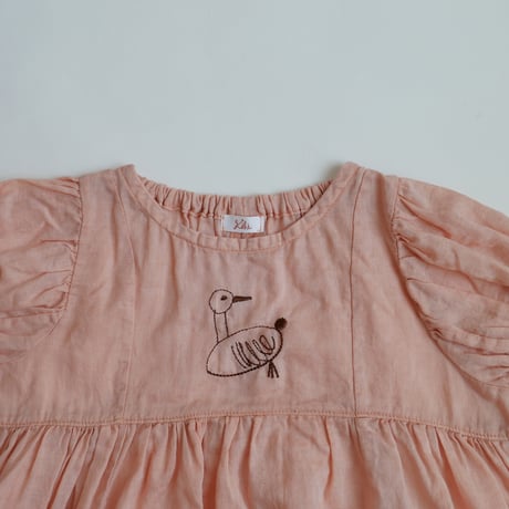 growing dress <80-100cm>【coral pink】